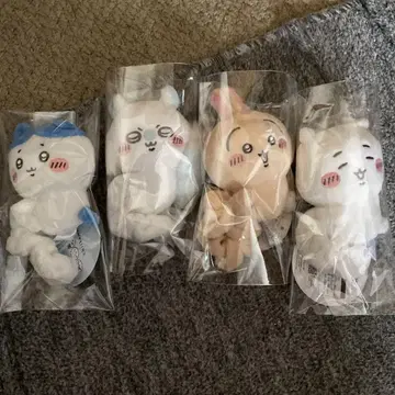 치이카와 봉제 인형 스크런치 택 포함 4종 세트 네이비