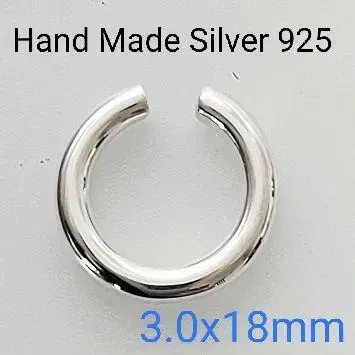 이어 커프 3.0x18mm 한쪽 귀 핸드메이드 실버 925