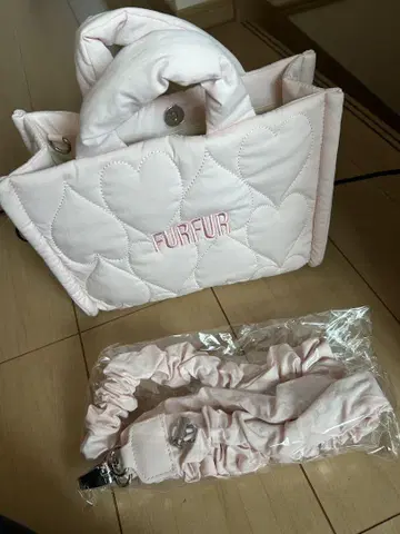 FURFUR 하트형 퀼팅 토트백