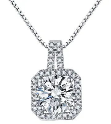 스와로브스키 지르코니아 대형 4.0ct 목걸이 여성용