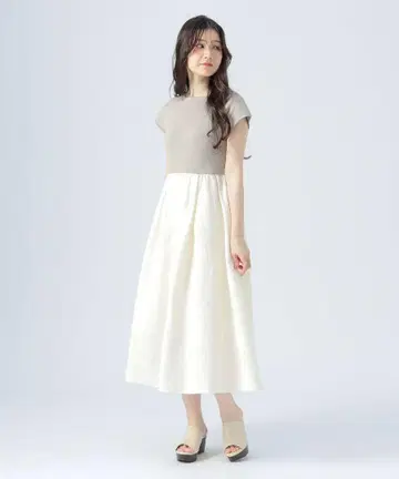 이번 시즌 신상! 새상품! 빔즈 하트 자카드 콤비 원피스 F