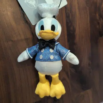 도널드 덕 봉제 인형 스트랩 (택 포함)