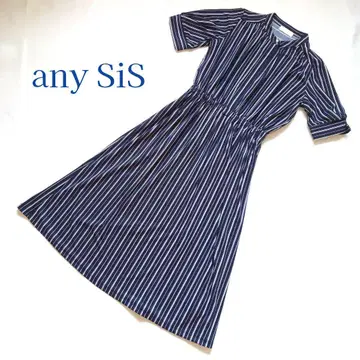 any SiS 애니시스 롱 원피스 반팔 스트라이프