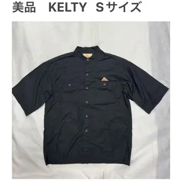 KELTY 반팔 워크 셔츠 S 노카라 블랙 켈티