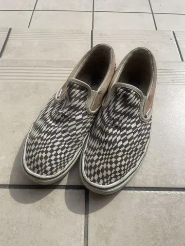 Vans 슬립온 체크 체커 레어 브라운