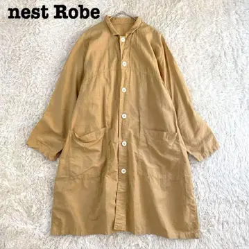 nest Robe 실크 코튼 린넨 코트 얇은 소재 스프링 코트 일본제