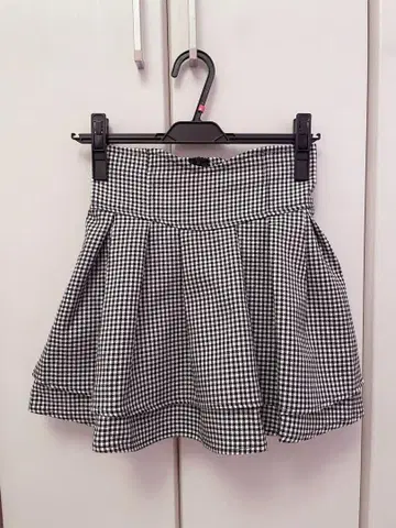 미셸 마카롱 슬림 레그 스커트 체크 무늬