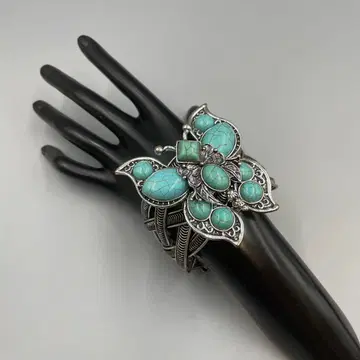 054 나비 터콰이즈 버터플라이 뱅글