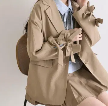 OLIVE des OLIVE 올리브 데 올리브 소매 리본 테일러드 자켓