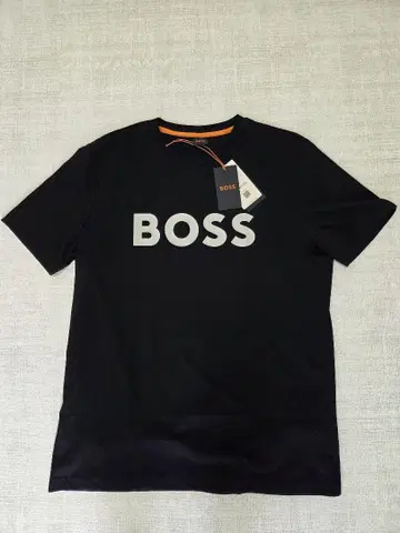 BOSS 로고 티셔츠 블랙 HUGO BOSS
