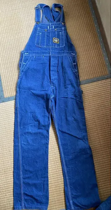90년대 캐터필러 데님 오버롤