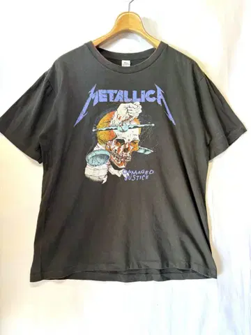METALLICA DAMAGED JUSTICE 헤비 메탈 밴드 티셔츠