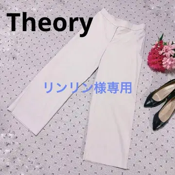Theory 와이드 팬츠 화이트 L 마 혼방 2023년 모델