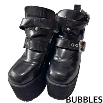 BUBBLES 버블스 초통굽 로퍼 부츠 39 코스프레 고스로리