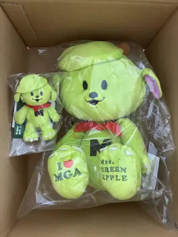 미세스 그린 애플 메멜 봉제 인형, 키링 세트 미사용 새상품 MGA