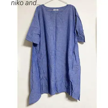 0249 niko and... 니코 앤드 파랑 린넨풍 원피스