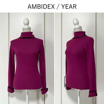 AMBIDEX/YEAR 터틀넥 리브 니트