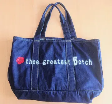 thee greatest botch 로고 토트백 데님 장미(RED)