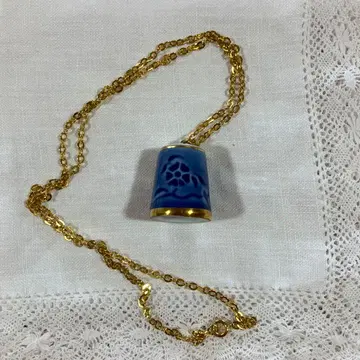 로얄코펜하겐 심블 목걸이 케이스 포함 손가락 고리 펜던트