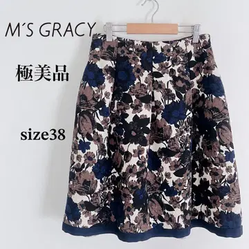 컨디션 최상 엠즈 그레이시 M'S GRACY 올 패턴 자카드 스커트