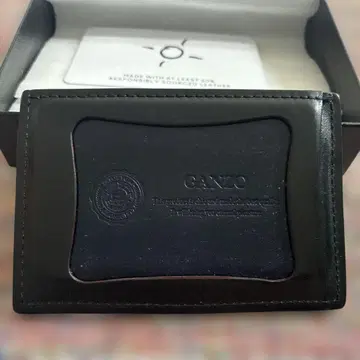 GANZO 간조 가죽 패스 케이스 블랙 검정 교통카드 지갑