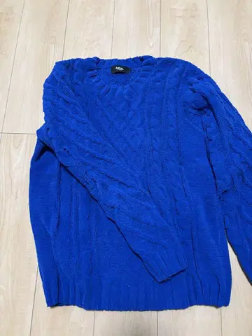 AZUL by moussy 남성용 셔닐 케이블 니트