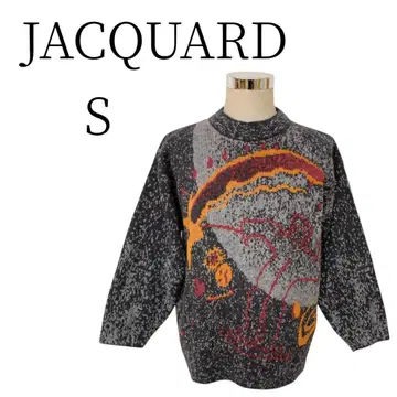JACQUARD 자카드 그레이 니트 S