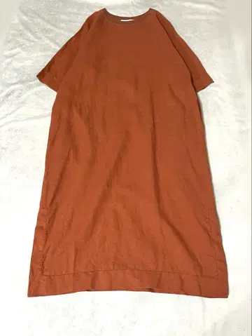 갤러리 바이 반팔 원피스 프렌치 린넨 크루넥 실크 린넨