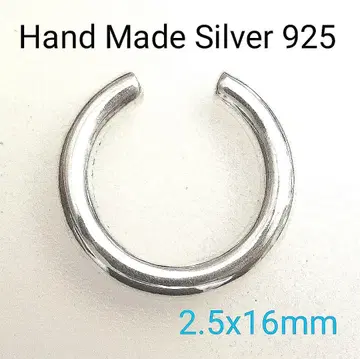 이어 커프 2.5x16mm 한쪽 귀 핸드메이드 실버 925 남성용