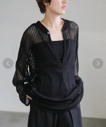 셀렉트 모카 스탠드 카라 메쉬 상의