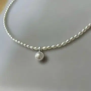 펄 목걸이 스털링 실버 925