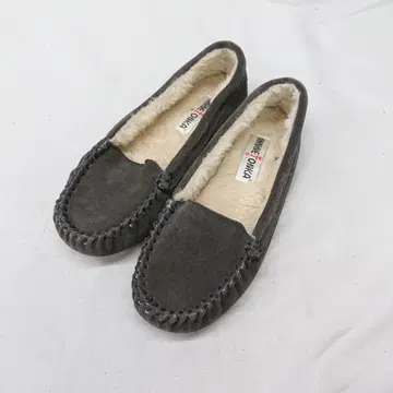 Minnetonka 미네통카 그레이 스웨이드 모카신 24cm