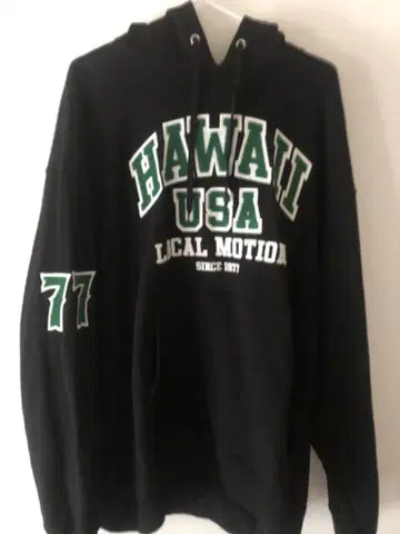 LOCAL MOTION Hawaii USA 후드티 블랙