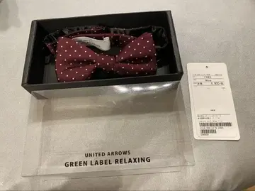 UNITED ARROWS 버건디 도트 보타이