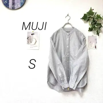 8856-1 MUJI 무인양품 긴팔 스트라이프 셔츠 S
