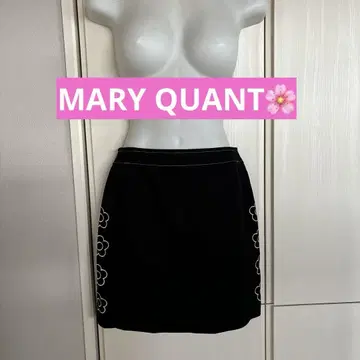 배송비 포함] 마리 콴트 미니 스커트 블랙 사이드 패턴 심플한 디자인