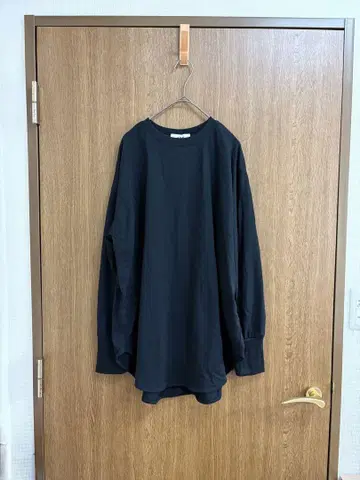 아줄바이마우지 블랙 긴팔 상의 롱T M 사이즈