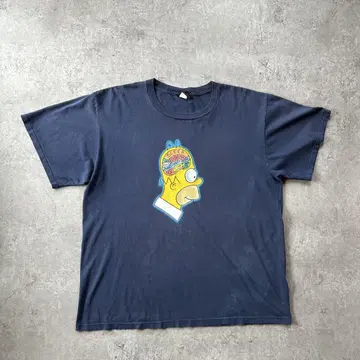 90s 심슨 캐릭터 티셔츠 USA제 네이비 XL