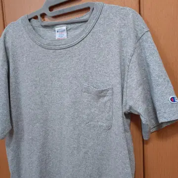 챔피온 T1011 그레이 M 포켓 부착 티셔츠