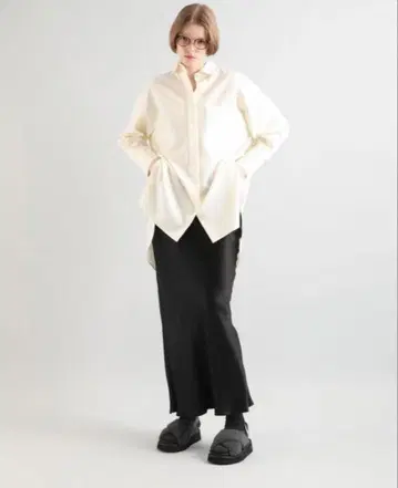 SACRA 아세테이트 새틴 스커트 38 블랙