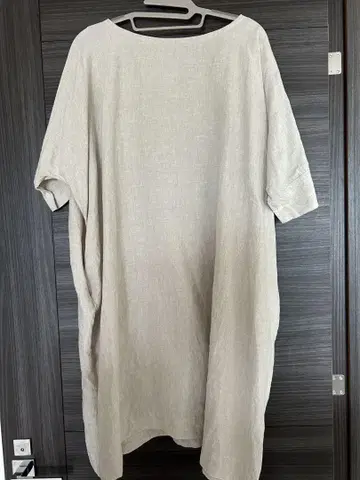 저널 스탠다드 린넨 베이지 반팔 튜닉