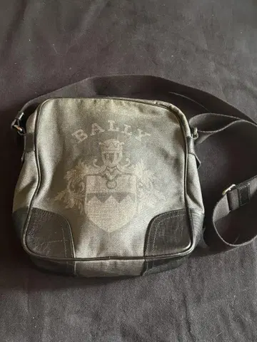 BALLY 숄더백 캔버스 가죽 가죽