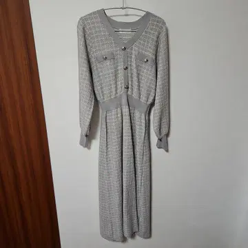 natural couture 니트 원피스 그레이 긴팔