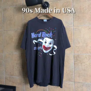 90s USA제 페이드 하드 록 카페 티셔츠 싱글 스티치
