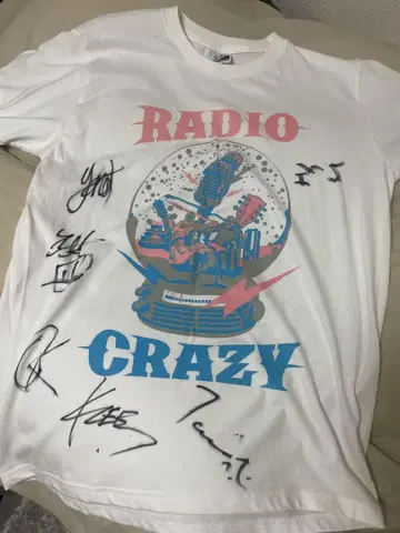Suchmos FM802 RADIO CRAZY 사인 포함 티셔츠