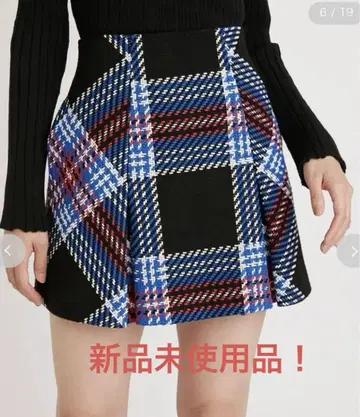 SNIDEL 로빙 체크 미니 스커트