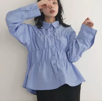셔링 뷔스티에 디자인 셔츠