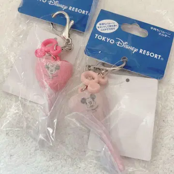 디즈니 손에 들고 있는 벌룬 홀더 미키 미니 커플 세트