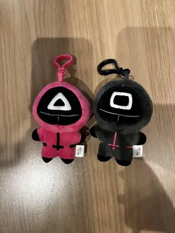 오징어 게임 봉제 인형 마스코트 2개 세트