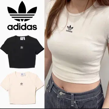 아디다스 크롭 티셔츠 블랙